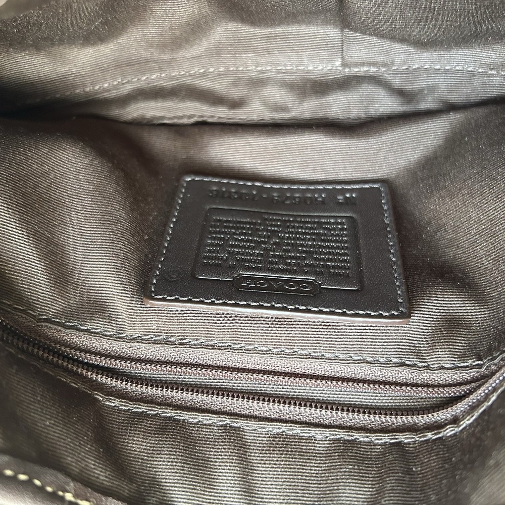 Coach Soho Dark Brown Leather Flap Buckle Shoulder Bag 10910 Mens Womens - Picture 7 of 10